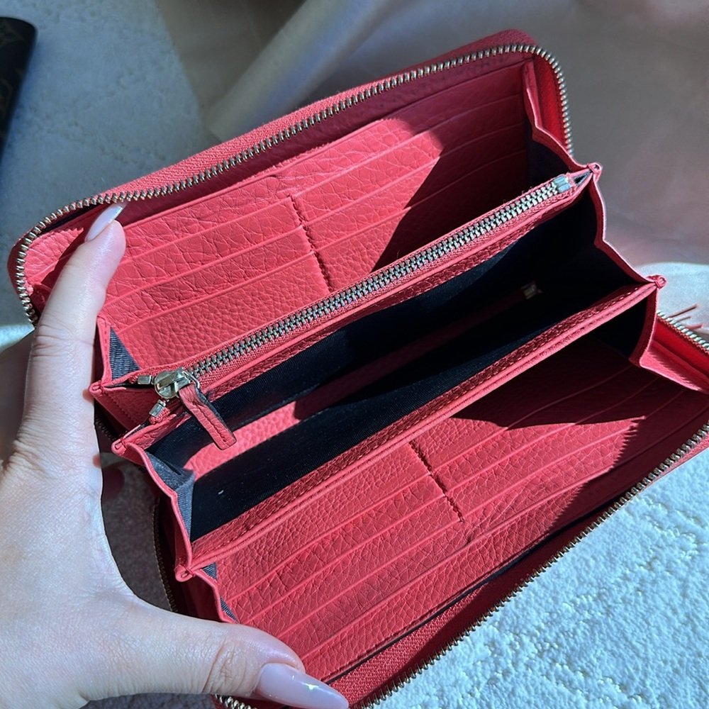 Gucci Pink Leather Zip Wallet - Picture 4 of 5